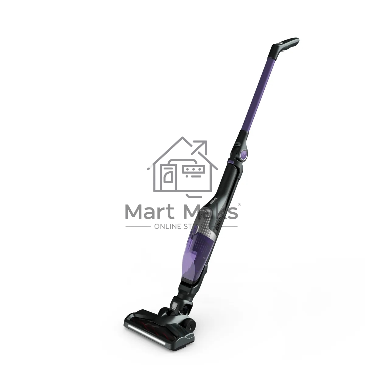 Пылесос вертикальный TEFAL TY1238WO серый/фиолетовый, питание от аккумулятора, 145 Вт, уборка сухая, пылесборник 0.4 л, работа от АКБ max 40 мин.