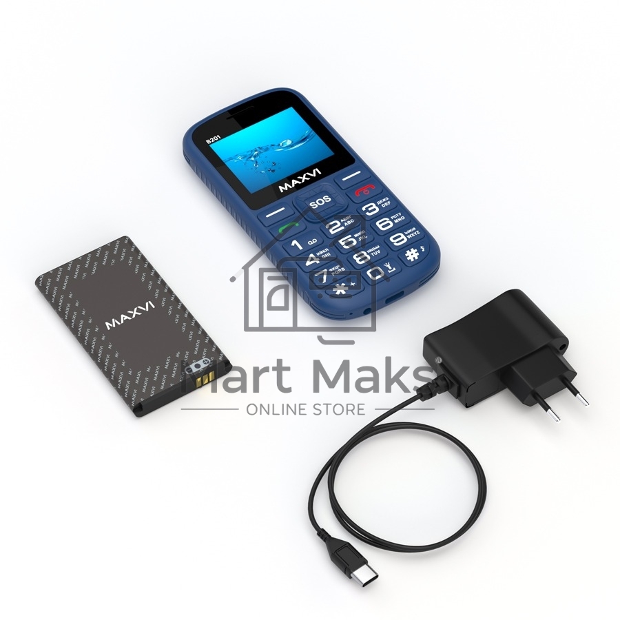 Мобильный телефон Maxvi B201 синий