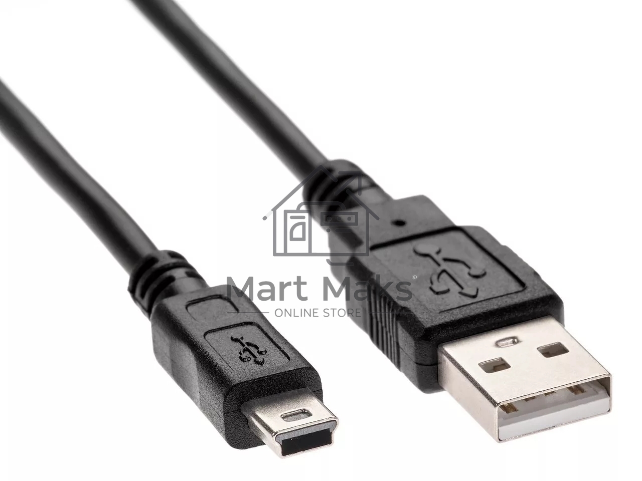 Кабель USB 2.0 A-->mini-B 5P (1.8 м) черный, Telecom<TC6911BK-1.8M>