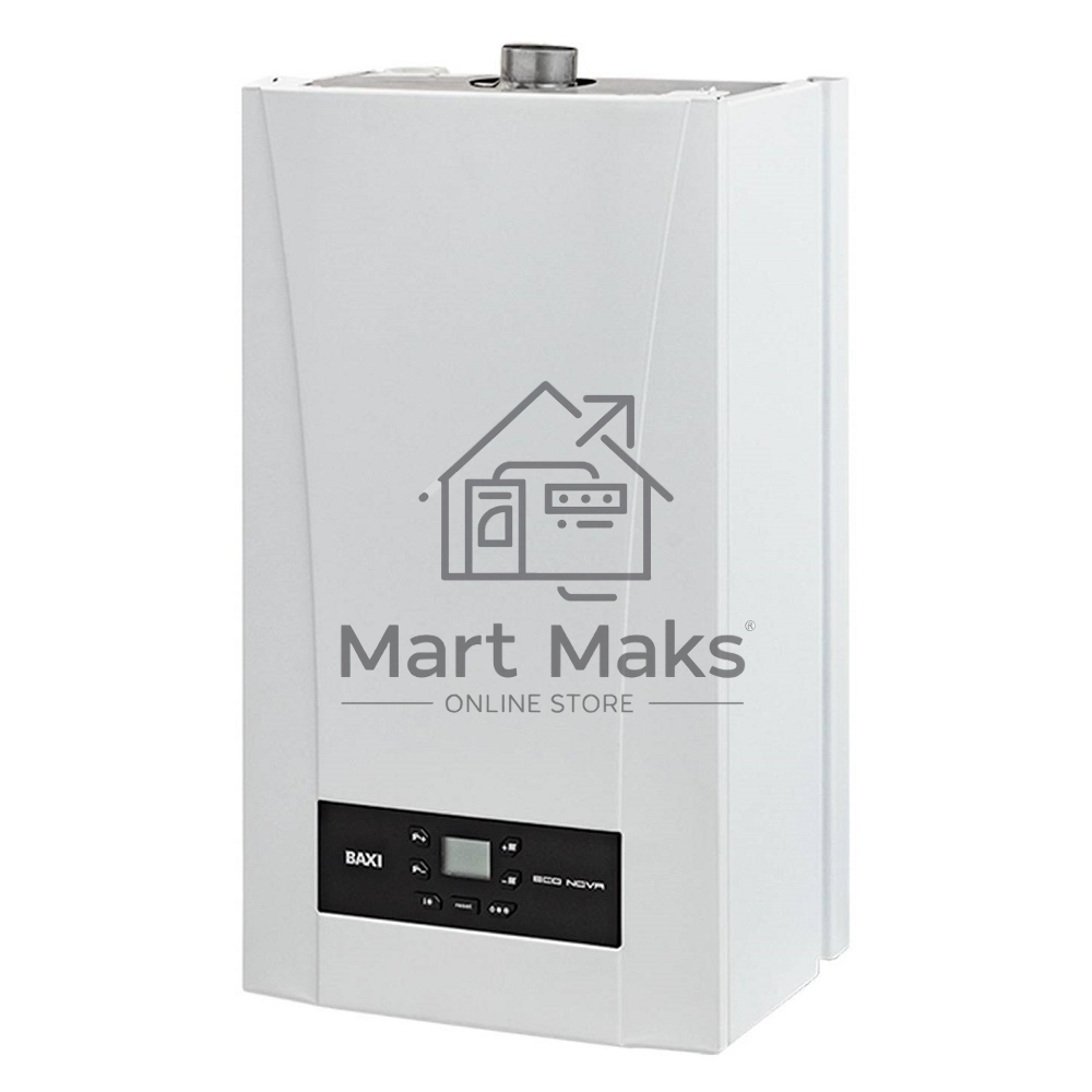 Котёл газовый настенный Baxi ECO NOVA 24F, мощность, кВт-9,6-24, двухконтурный, камера сгорания-закрытая, белый