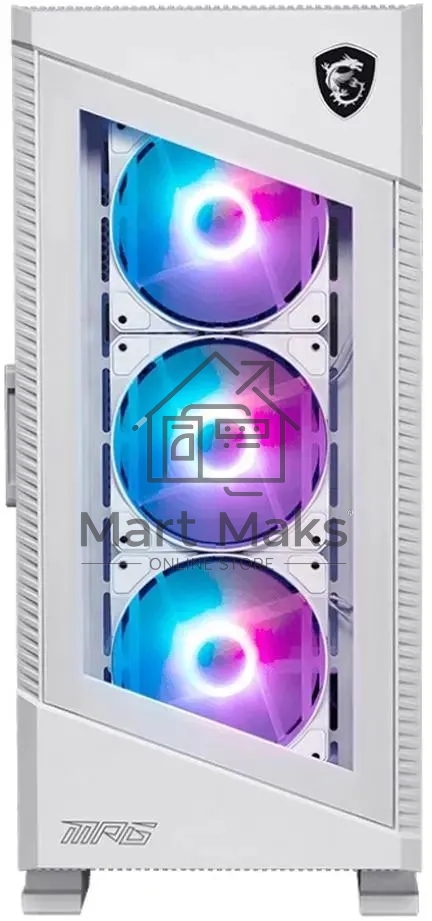 Компьютерный корпус MSI MPG VELOX 100R WHITE, Global, 2xUSB 3.0, 1xType C, 4x120mm ARGB Fan, ARGB