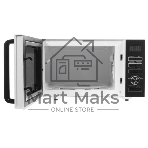 Микроволновая печь BBK 25MWS-970T/WB белый, 25 л, 900 Вт, переключатели - кнопки, поворотный механизм