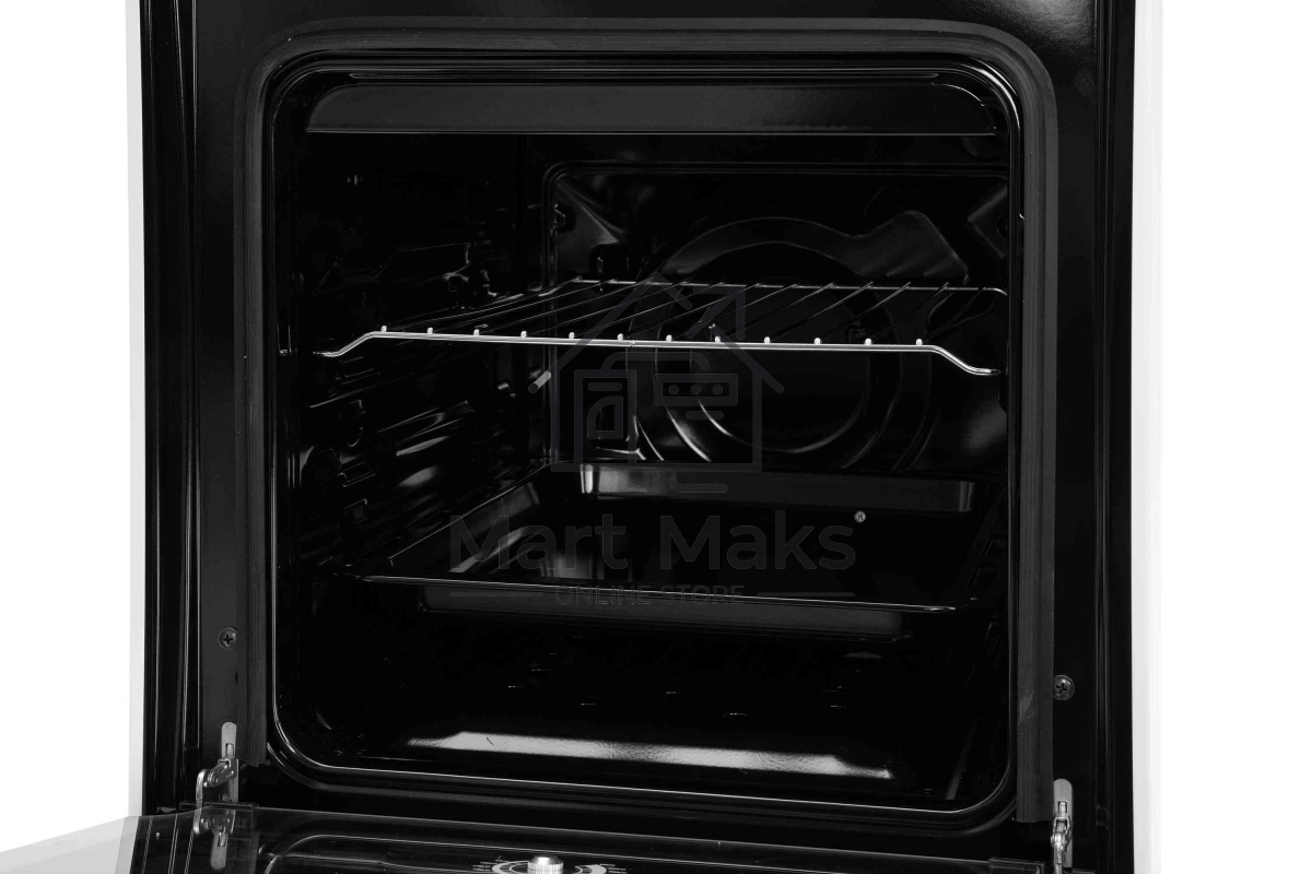 Плита газовая Kraft KF-FSK5301GW белый, конфорок 4 газовых, духовка 58 л, 50 см x 85.5 см x 55.6 см