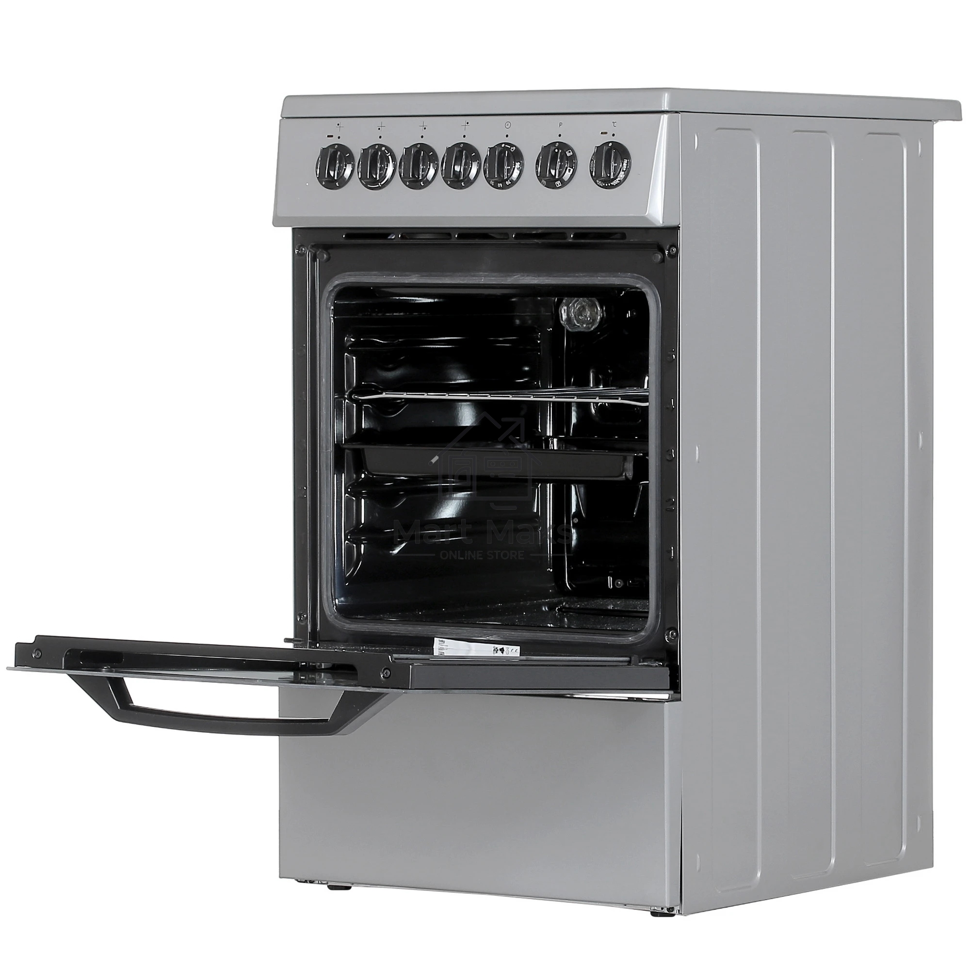 Плита электрическая Beko FFSE57114GS серебристый, конфорок 4 шт, духовка 55 л, 50 см x 85 см x 60 см