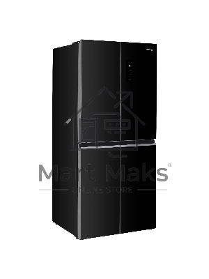 Холодильник Korting KNFM 84799 GN черное стекло трехкамерный 291/175л морозилка снизу, No Frost