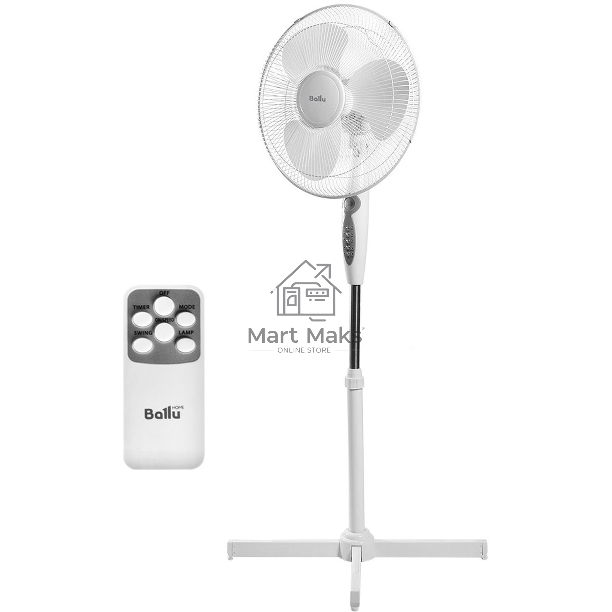 Вентилятор Ballu BFF-840 белый, напольный, 45 Вт, 3 скорости, 38 см