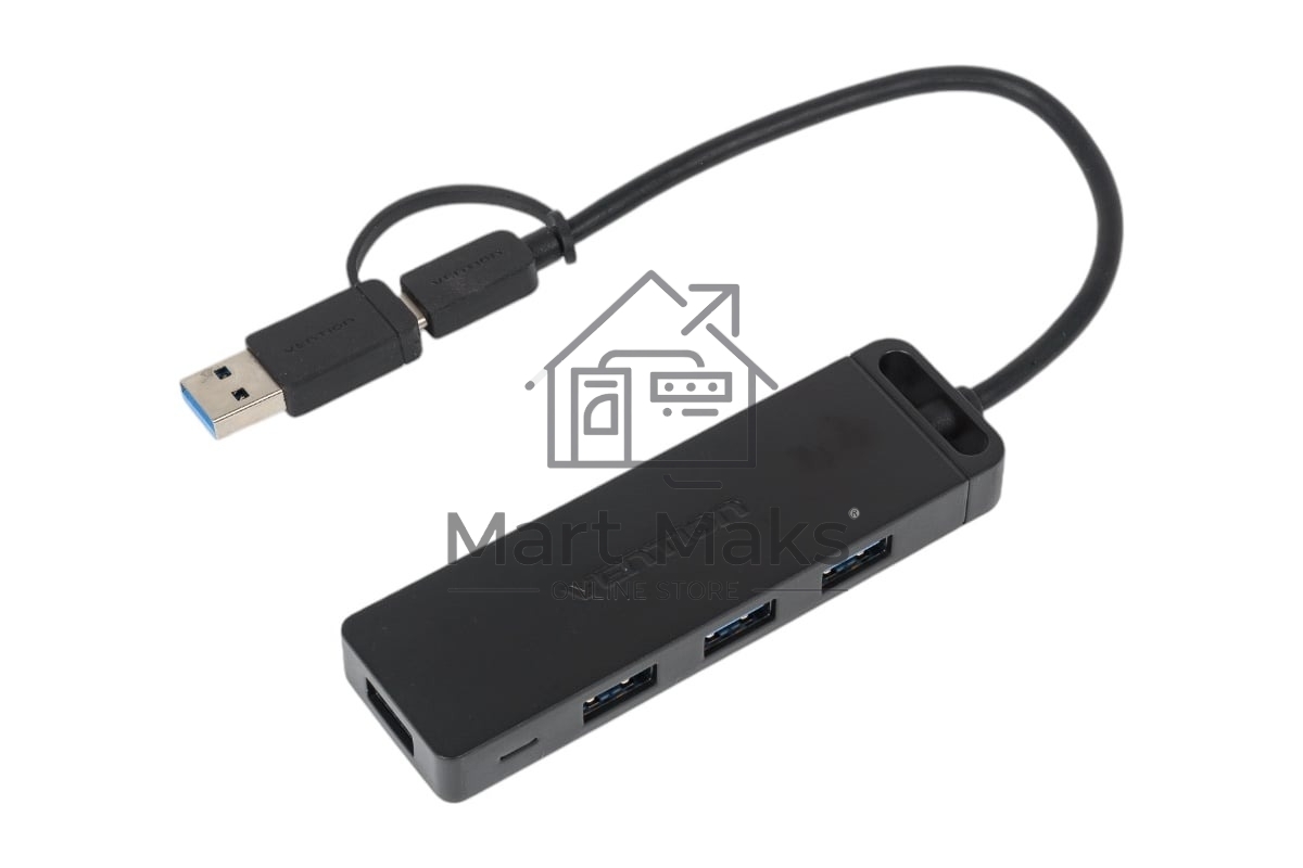 Концентратор Vention CHTBB, USB/USB Type-C, USB, USB