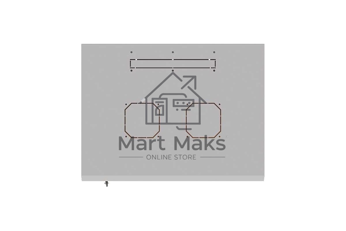 Шкаф коммутационный Suprlan (05-1206) настенный 12U 600x600мм пер.дв.стекл направл.под закл.гайки 70кг RAL 7035 535мм 26.22кг 620мм