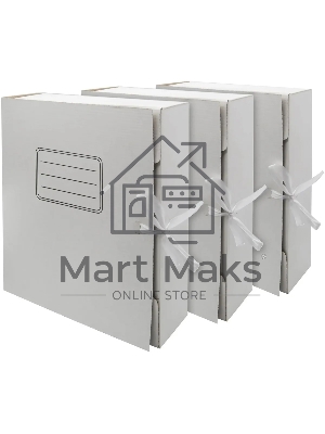 Папка архивная 2 завязки Silwerhof микрогофрокартон корешок 75мм белый (упак.:3шт) Папка архивная 2 завязки Silwerhof микрогофрокартон корешок 75мм белый (упак.:3шт)