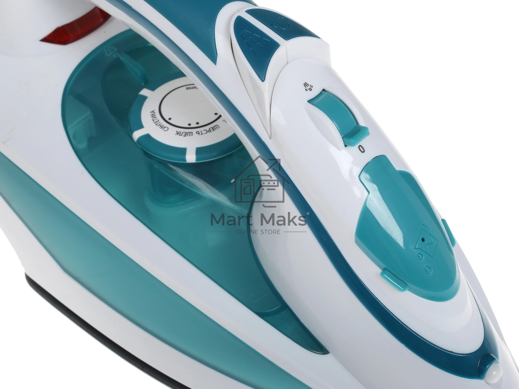 Утюг Delta LUX DL-352 бирюзовый (бирюзовый 2200 Вт, подошва с керамическим покрытием, сухое глажение, разбрызгивание воды, отпаривание, антинакипь, антикапля, паровой удар, самоочистка, вертикальное отпаривание, свет. индикатор,терморегулятор, мерный стак