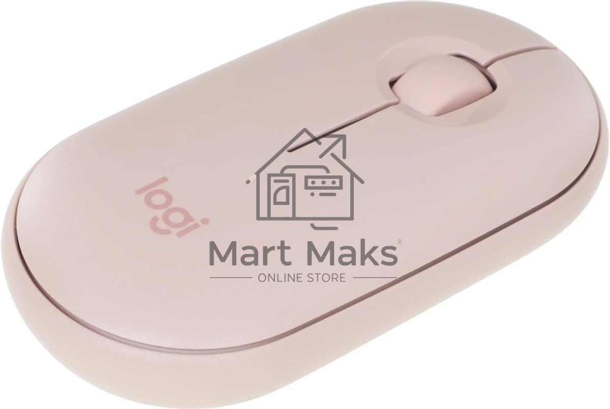 Мышь беспроводная Logitech Pebble M350 розовый, 1000 dpi, радиоканал, Bluetooth, USB, кнопки - 3