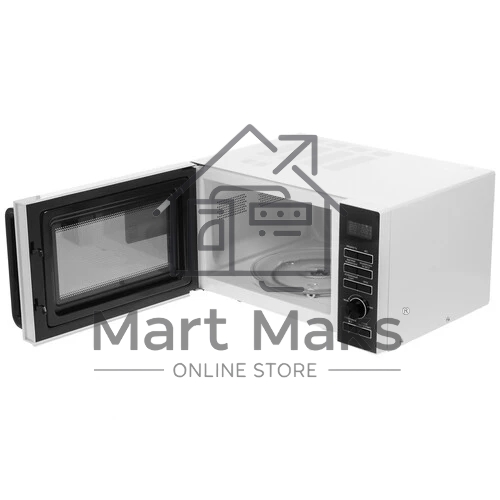 Микроволновая печь BBK 25MWS-970T/WB белый, 25 л, 900 Вт, переключатели - кнопки, поворотный механизм