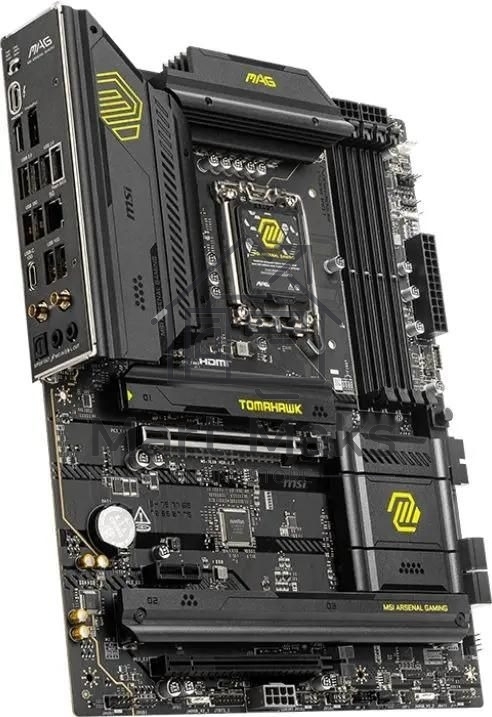 Материнская плата MSI MAG B860 TOMAHAWK WIFI, LGA 1851, Intel B860, 4xDDR5, 4xSATA, 3xM.2, 1xPCIe 4.0 x4, 1xPCIe 5.0 x16, 1xDP, 1xHDMI, 1xUSB-C, 1x 5Gb LAN, 4xUSB-A 2.0, 4xUSB-A 3.2 Gen 2, 7.1, 2x3.5 мм, TOSLINK, ATX
