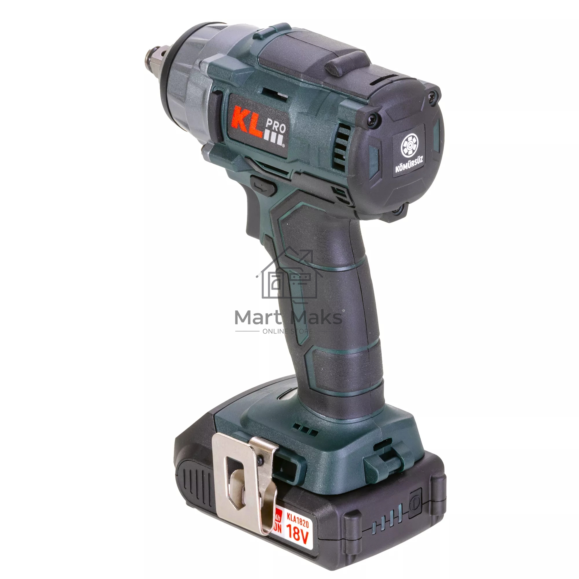 Профессиональный бесщеточный гайковерт аккумуляторный KLPRO KLSS18B-20 (18В, Li-ion-2шт, 2.0А·ч, 250Нм, 2 скорости, подсветка,З/У,в кейсе)