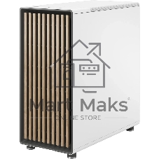 Компьютерный корпус без блока питания Case Fractal Design North TG Clear Tint, Midi-Tower, 2x140мм, 2xUSB-A 3.2 + 1xUSB 3.2 Type-C ATX, mATX, mITX Wood panel, Chalk белый