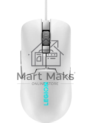 Мышь проводная Lenovo Legion M300s белый, 8000 dpi, USB, кнопки - 6