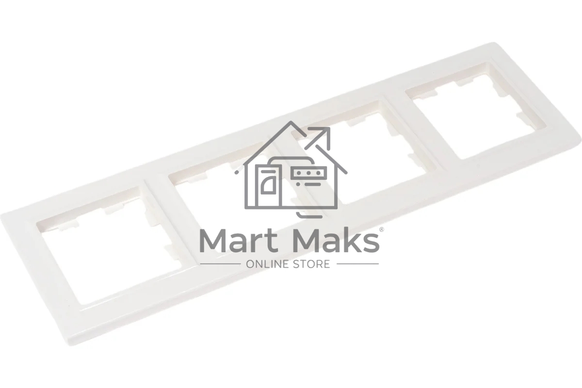 Рамка 4-мест. IEK BRITE РУ-4-БрБ бел.