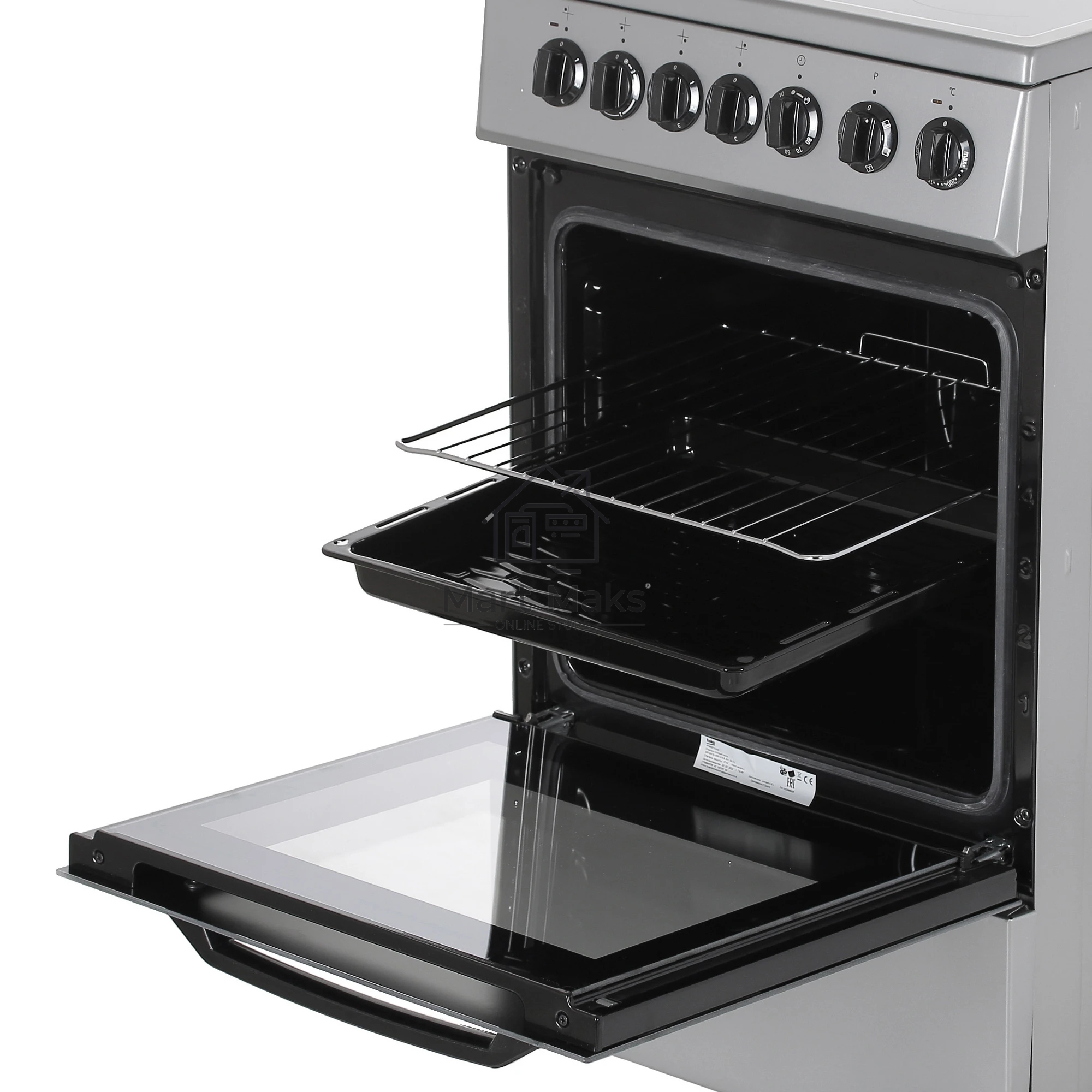 Плита электрическая Beko FFSE57114GS серебристый, конфорок 4 шт, духовка 55 л, 50 см x 85 см x 60 см