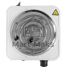 Электрическая плитка Centek CT-1508 (белый) 1конфорка ТЭН 140мм, 1000Вт, индикатор работы