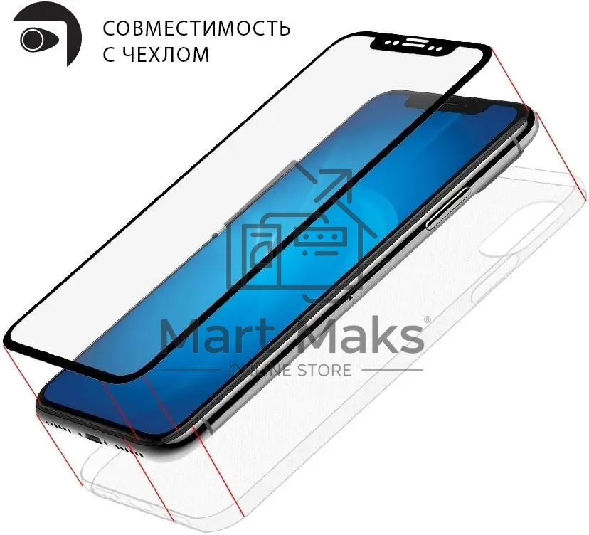 Защитное стекло для экрана DF tcColor-02 черный для TCL 20 SE 2.5D 1шт. черный