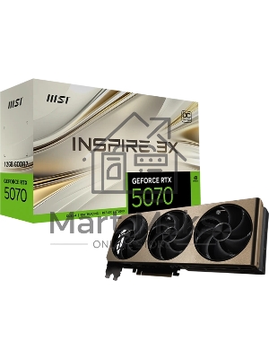 Видеокарта MSI RTX 5070 INSPIRE 3X OC 12GB GDDR7 192bit 3xDP HDMI 3FAN RTL
