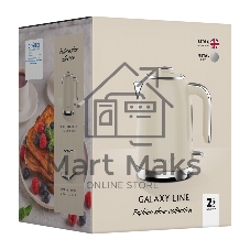 Чайник электрический Galaxy Line GL 0348 1.7л. 2200Вт кремовый корпус: нерж.сталь (ГЛ0348Л)