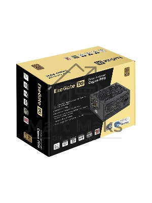 Блок питания 450W ExeGate 80 PLUS Bronze 450PPH (ATX, APFC, КПД 88% (80 PLUS Bronze), 12cm fan, 24pin, (4+4)pin, 2xPCI-E, 3xSATA, 3xIDE, черный, Color Box)