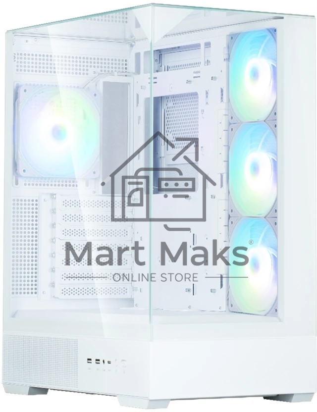 Компьютерный корпус ZALMAN P40 Prism Plus, ATX, белый, WINDOW, 3xCombo (3.5'' or 2.5