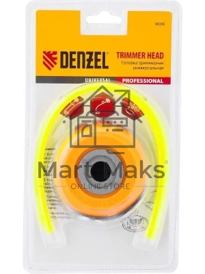 Головка триммерная Denzel универсальная алюминиевый корпус, леска до 4 мм D