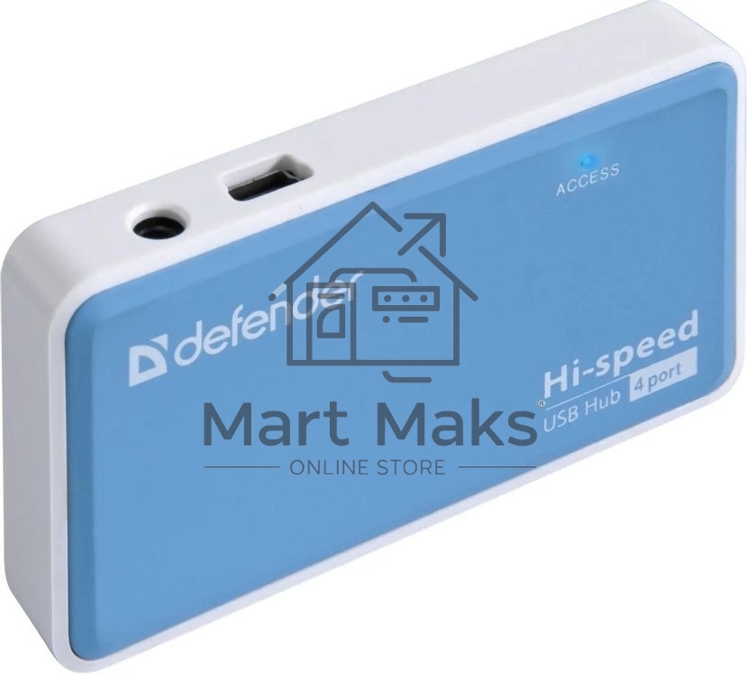 Концентратор USB Defender Quadro Power, USB, адаптер/через USB, блок питания
