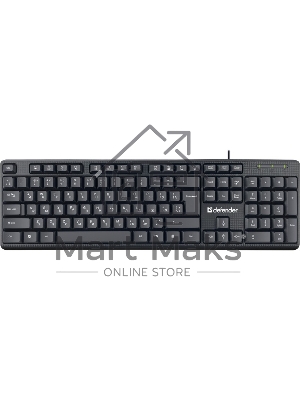 Клавиатура проводная Defender Daily HB-162, USB, черный