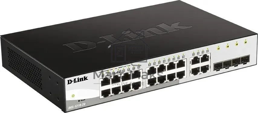 Управляемый L2 коммутатор D-Link DGS-1210-26/FL2A с 24 портами 10/100/1000Base-T и 2 портами 1000Base-X SFP
