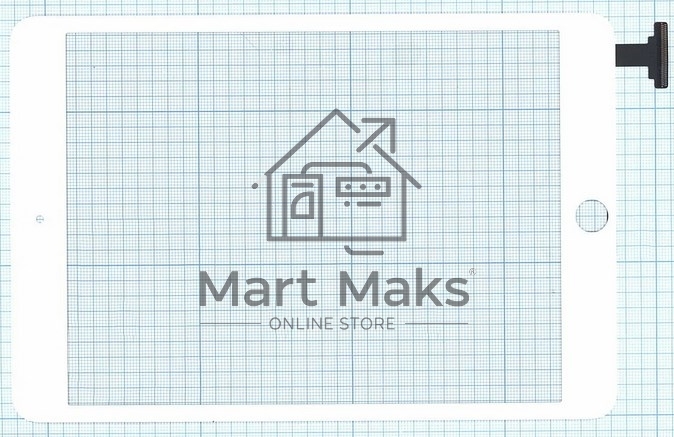 Сенсорное стекло (тачскрин) Ipad mini 3 (retina) no IC (A1599, A1600). белое