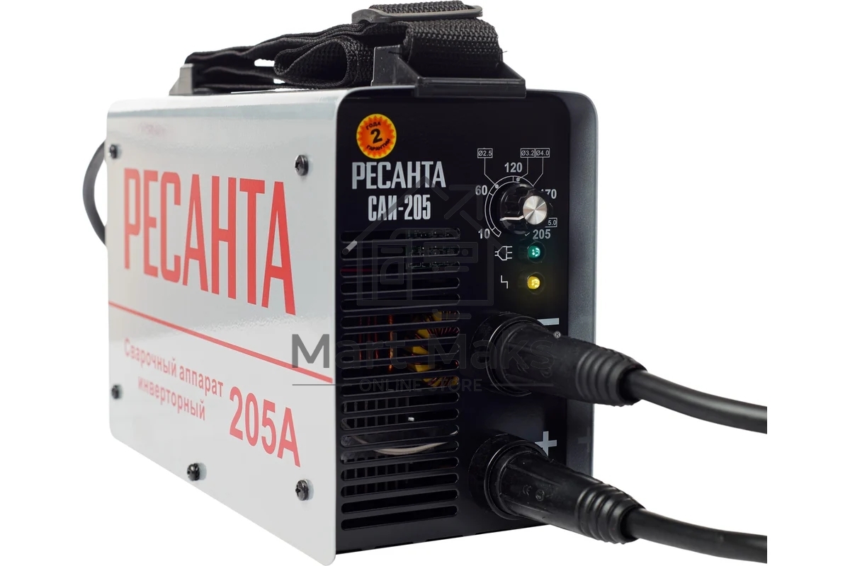 Сварочный аппарат Ресанта САИ205 инвертор ММА DC 7.3кВт