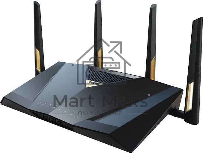 Маршрутизатор ASUS RT-BE88U, черный/желтый, 90IG08V0-MO3N0V
