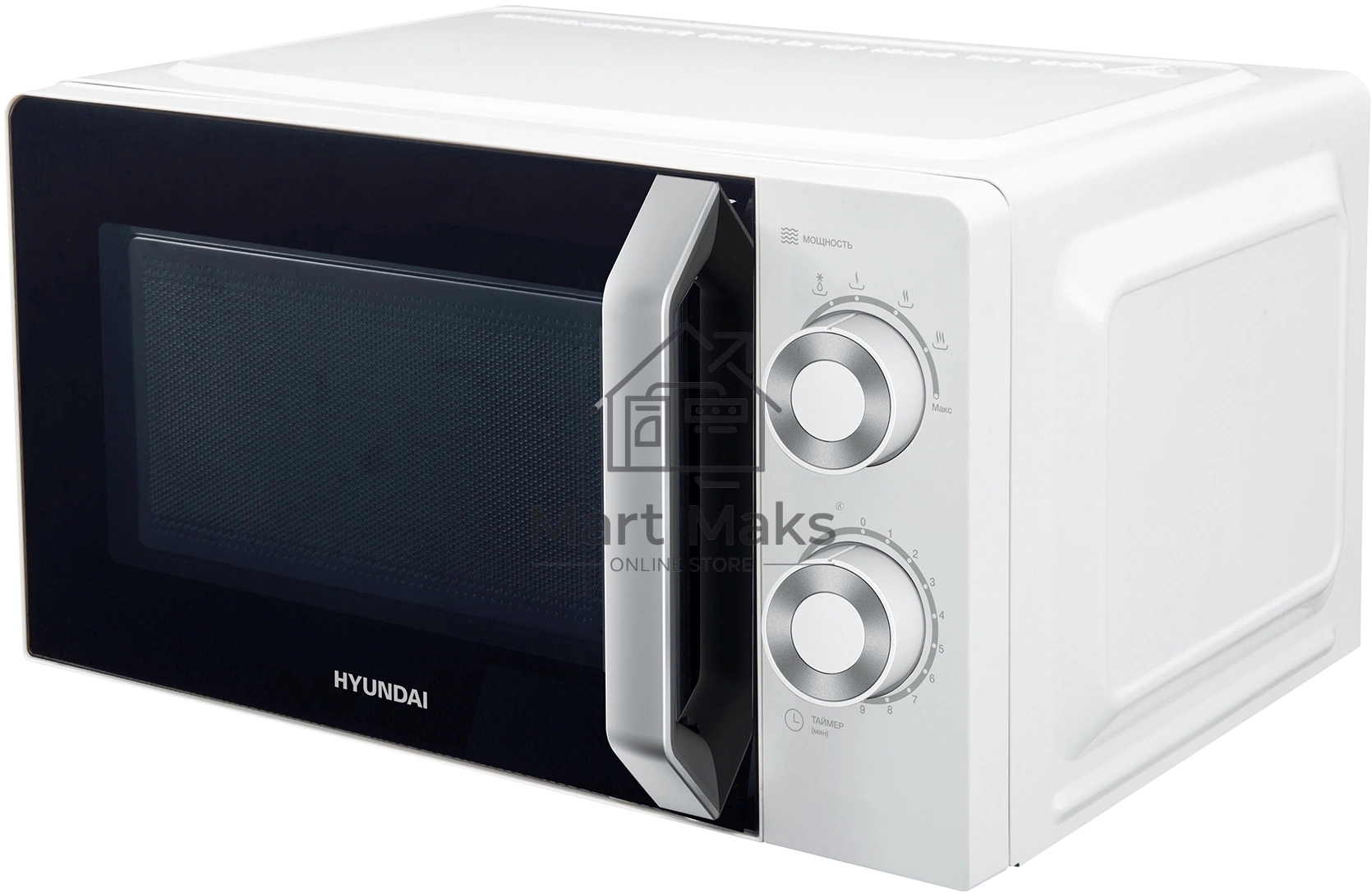 Микроволновая печь Hyundai HYM-M2053 белый, 20 л, 700 Вт, переключатели - поворотный механизм