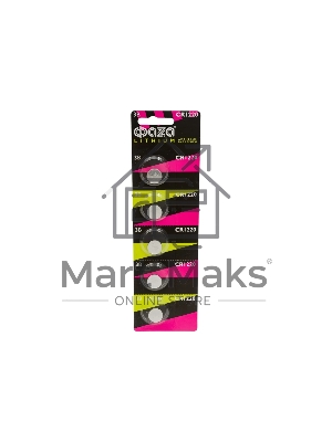 Элемент питания литиевый CR1220 3В BL-5 (блист.5шт) ФАZА 5027886