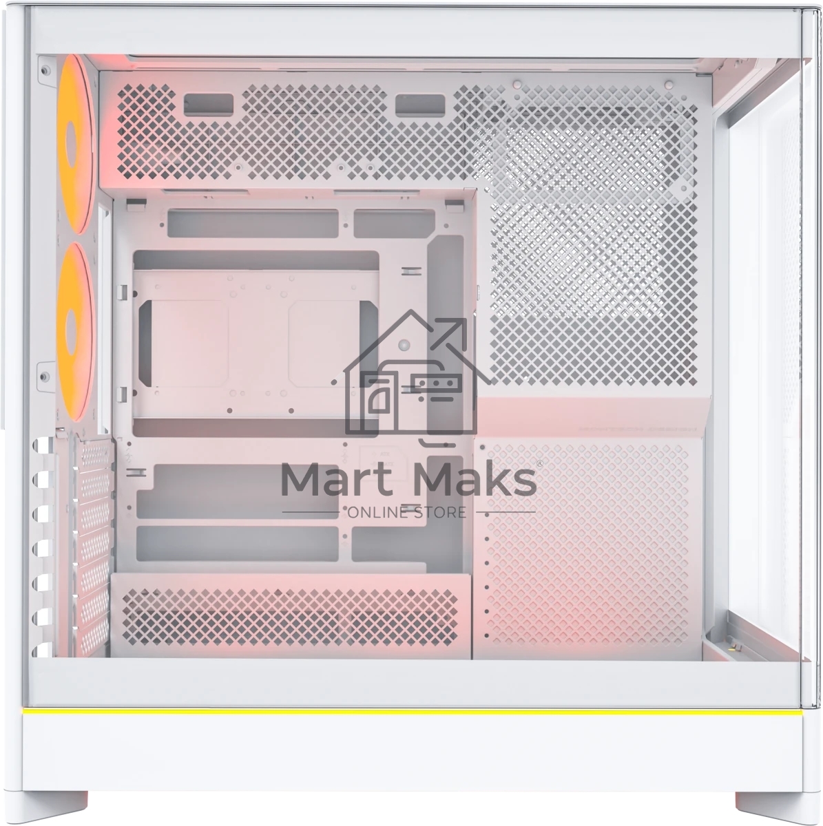 Компьютерный корпус Montech HS02 PRO белый без БП ATX 4x140мм 2xUSB 3.0 audio bott PSU