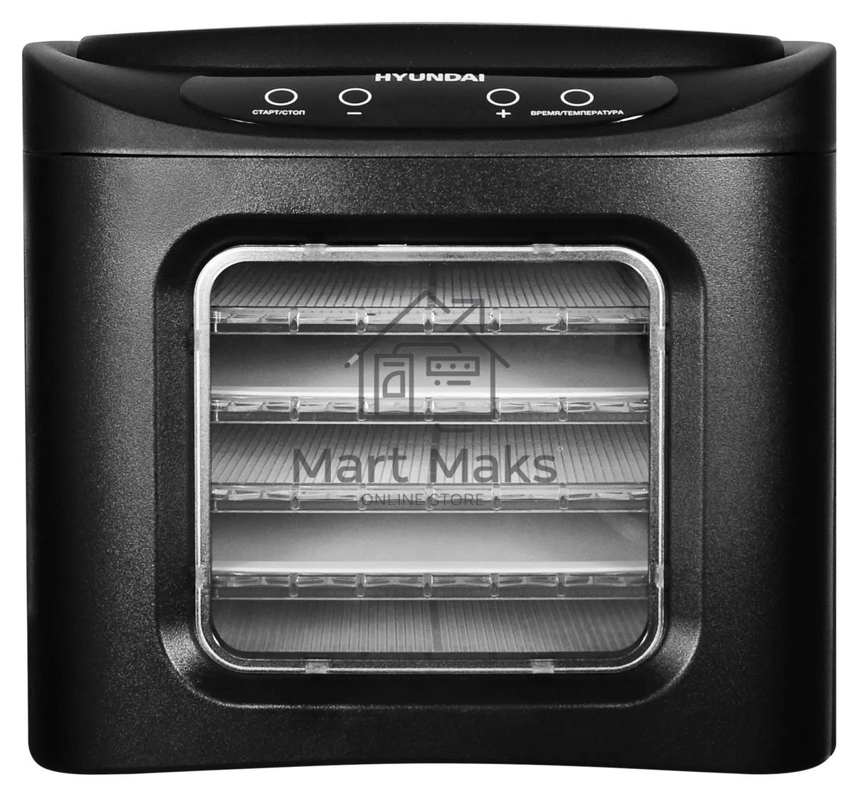 Сушка для фруктов и овощей Hyundai HYFD-P1203 12под. 500 Вт, черный