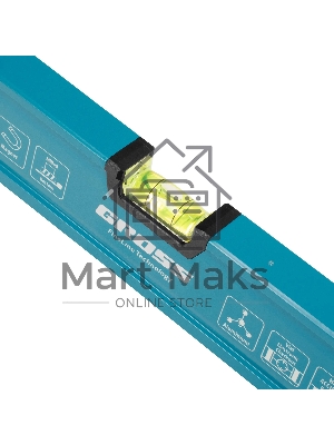 Уровень Gross 33654 алюминиевый, магнит., фрезерованный, 3 глазка, 0,5 мм/м, 1200 мм