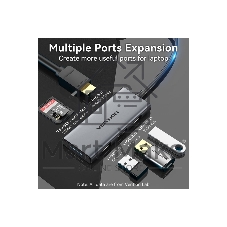 USB-концентратор Vention TOOHB, USB Type-C, USB/HDMI/SD/XD/CF/MS/TF,USB Type-C