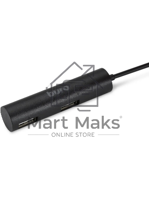 Разветвитель USB 2.0 Buro BU-HUB4-0.5R-U2.0 4порт. черный