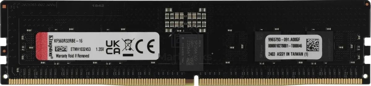 Оперативная память Kingston Fury Renegade Pro, DDR5, 16GB (1x16GB), 6000MHz, CL32, ECC, RDIMM
