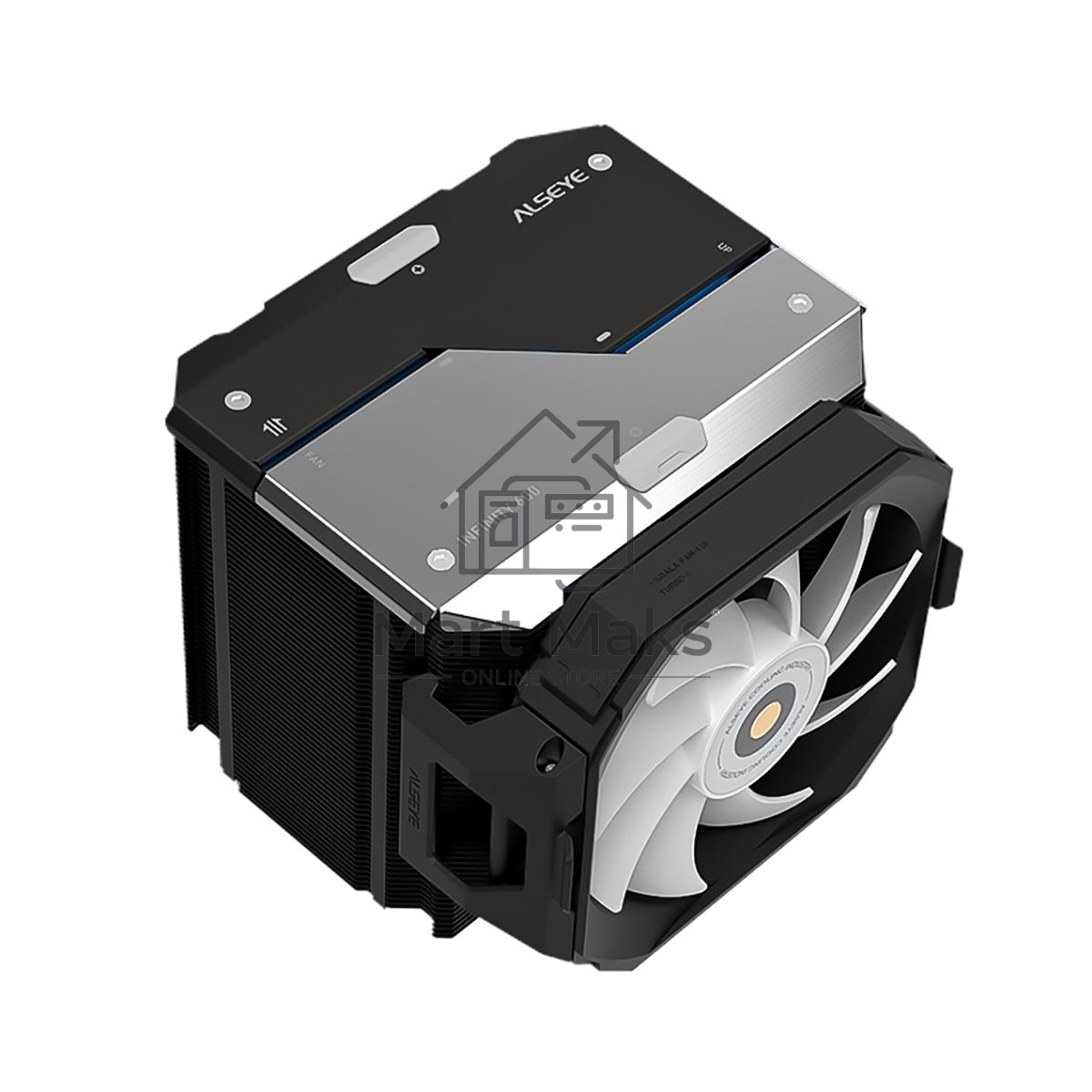 Кулер для процессора Alseye i600-B черный, 120 мм, алюминий/медь, 2300 об/мин, 37.8 дБ, 4 pin, 265 Вт, 160 мм