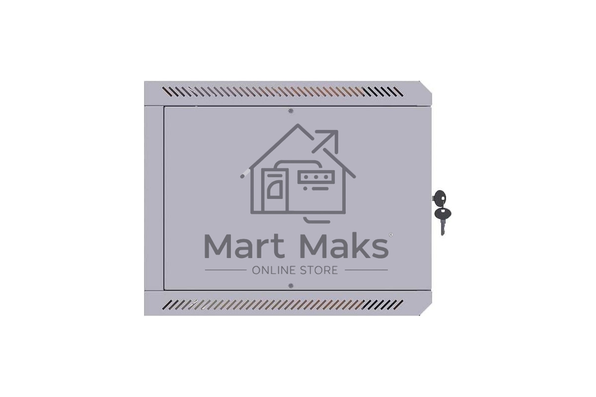 Шкаф коммутационный Suprlan (05-1206) настенный 12U 600x600мм пер.дв.стекл направл.под закл.гайки 70кг RAL 7035 535мм 26.22кг 620мм