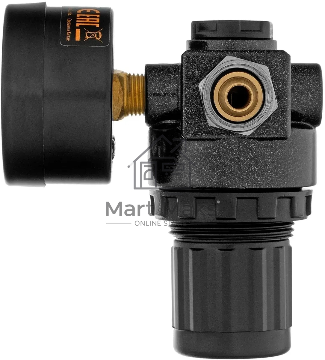 Регулятор давления с манометром Denzel R1500, 12 бар, 1/4