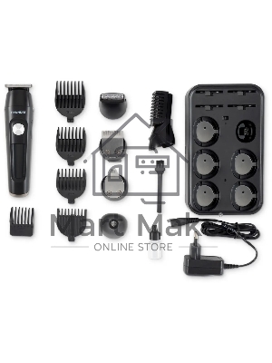 Машинка для стрижки Hyundai H-HC7120 черный/серебристый 5Вт (насадок в компл:10шт)