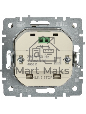Подсветка светодиодная встраиваемая IEK BRITE ПЛ20-БрА (BR-FL20-K47) алюминий