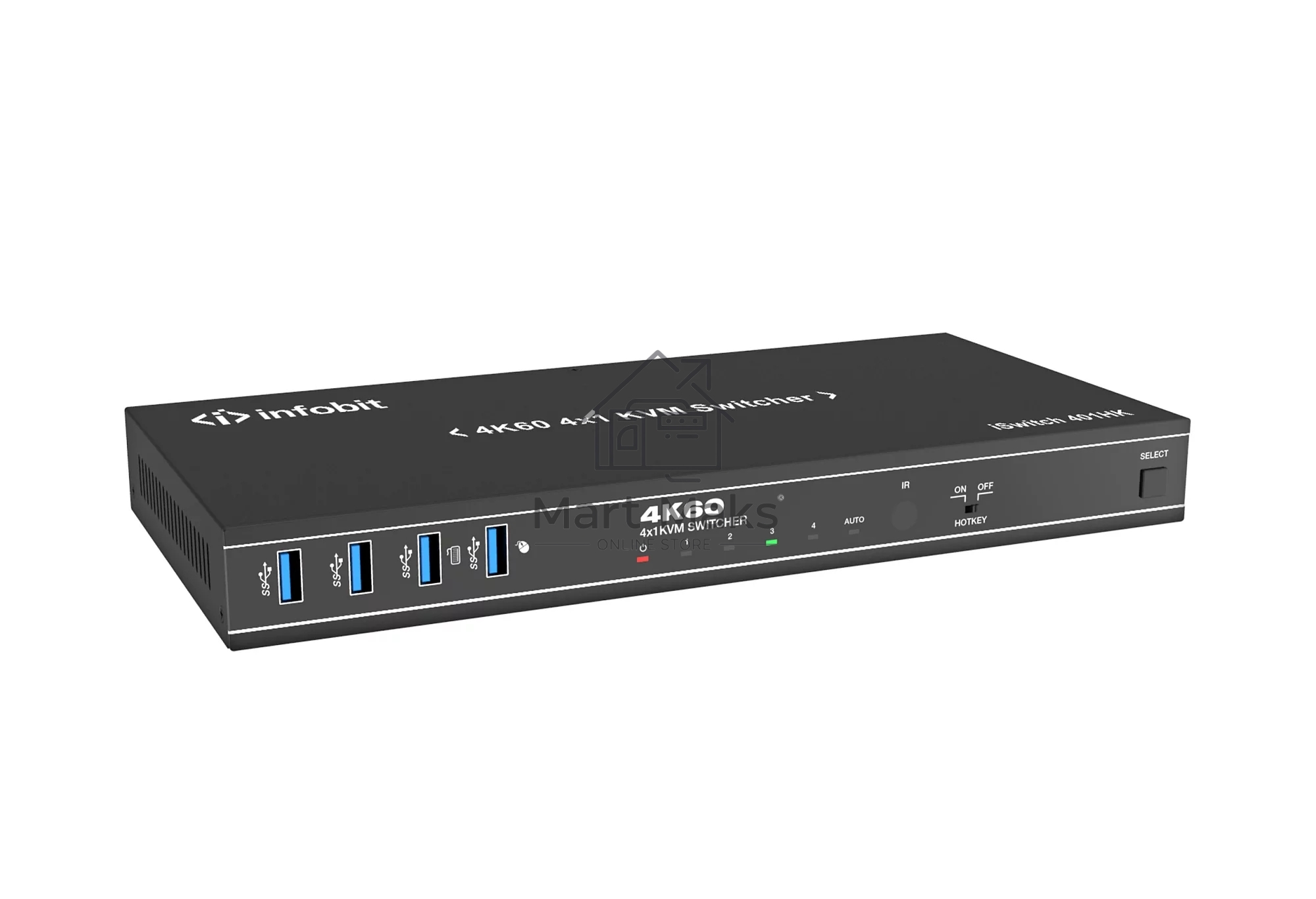 Коммутатор Infobit iSwitch 401HK 4K60 HDMI 4x1 KVM Switcher