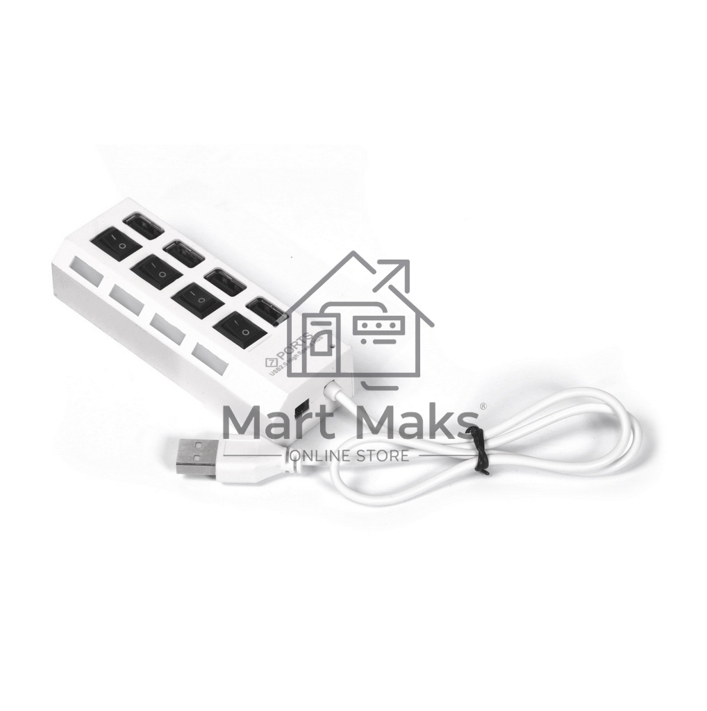 USB-хаб Smartbuy (SBHA-7204-W) USB 2.0 хаб 4 порта - белый